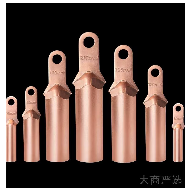 高低压铜接线端子 DT 系列铜鼻子 紫铜电缆终端冷压接线鼻