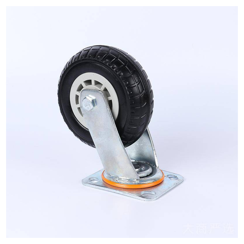 Black Rubber Pneumatic Shock-Absorbing Caster
