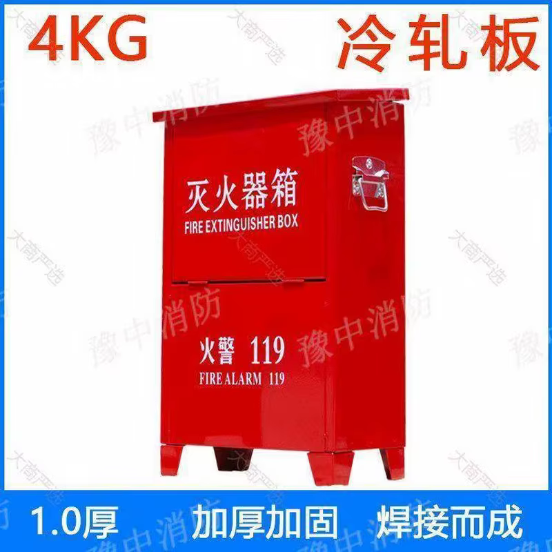 Carbon Steel Fire Extinguisher Box, 4kg Powder