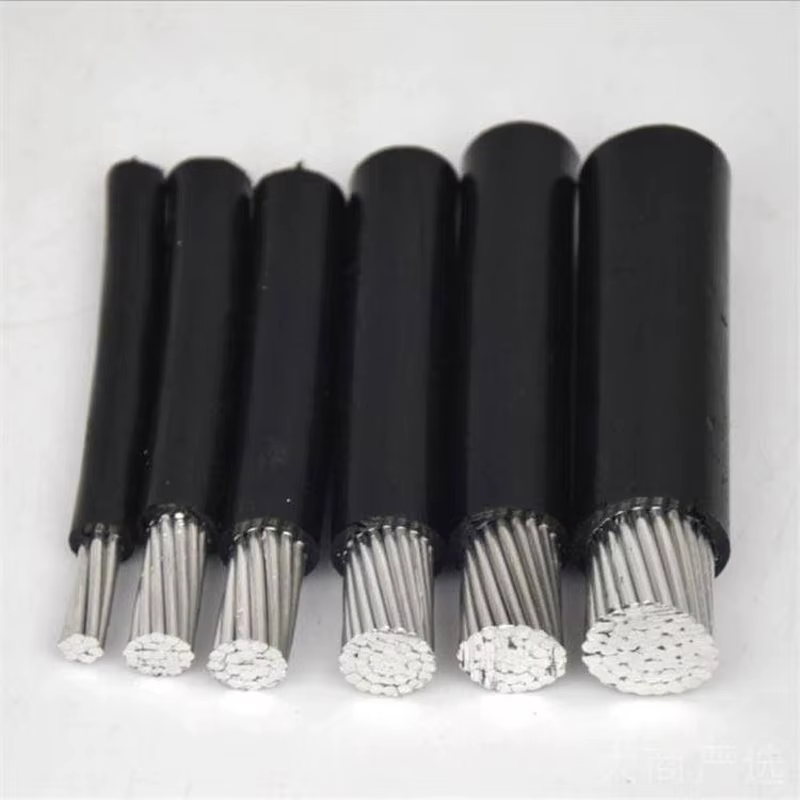 High and low voltage insulated overhead wire