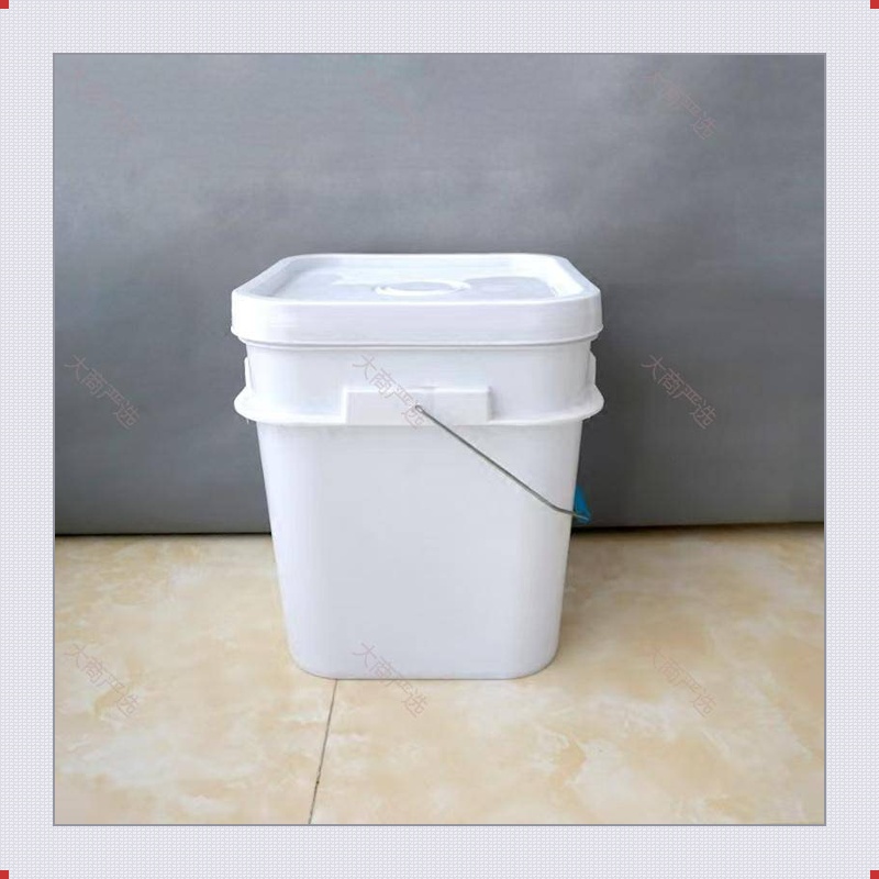 Multi-Color Square PP Plastic Pail 1L-10L Blue/Yellow/White Wire Handle Chemical-Grade	