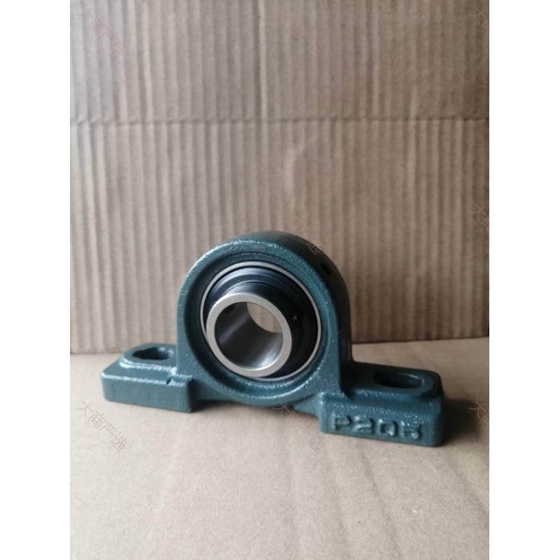Small-Medium 2-Bolt Gray-Green Cast Iron Pillow Block P205 Series	