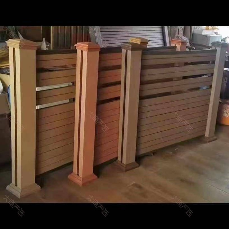 WPC Wood-Plastic Composite Fence Horizontal Slat Fence Outdoor Villa Courtyard Garden Boundary	
