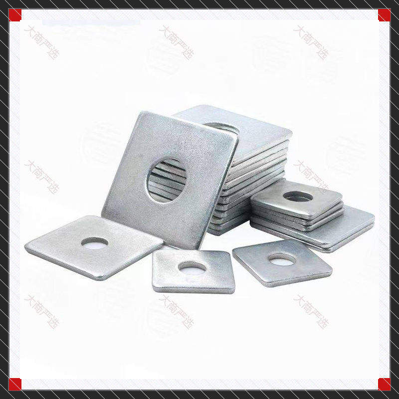 Blue-White Zinc Plated Square Bevel Washer	