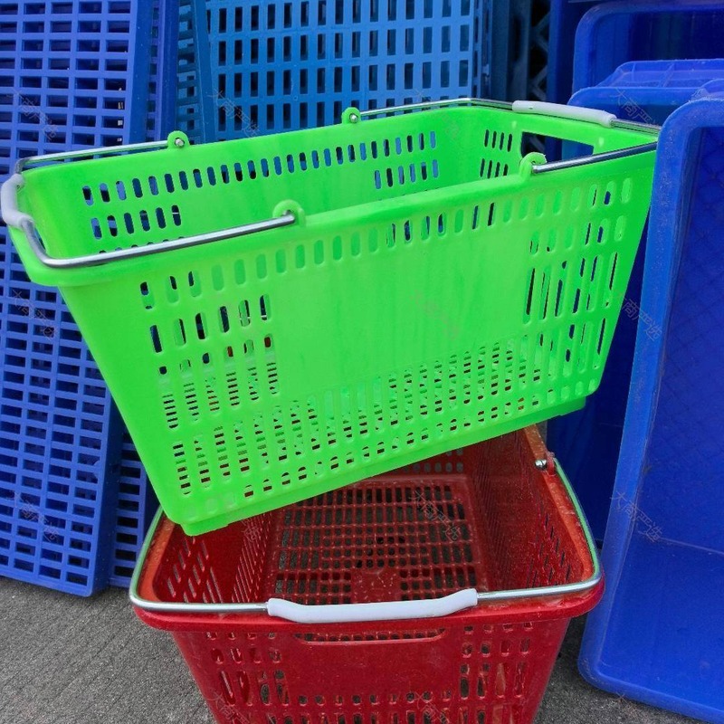 Cesta de Almacenamiento Plástica Ovalada con Asa	