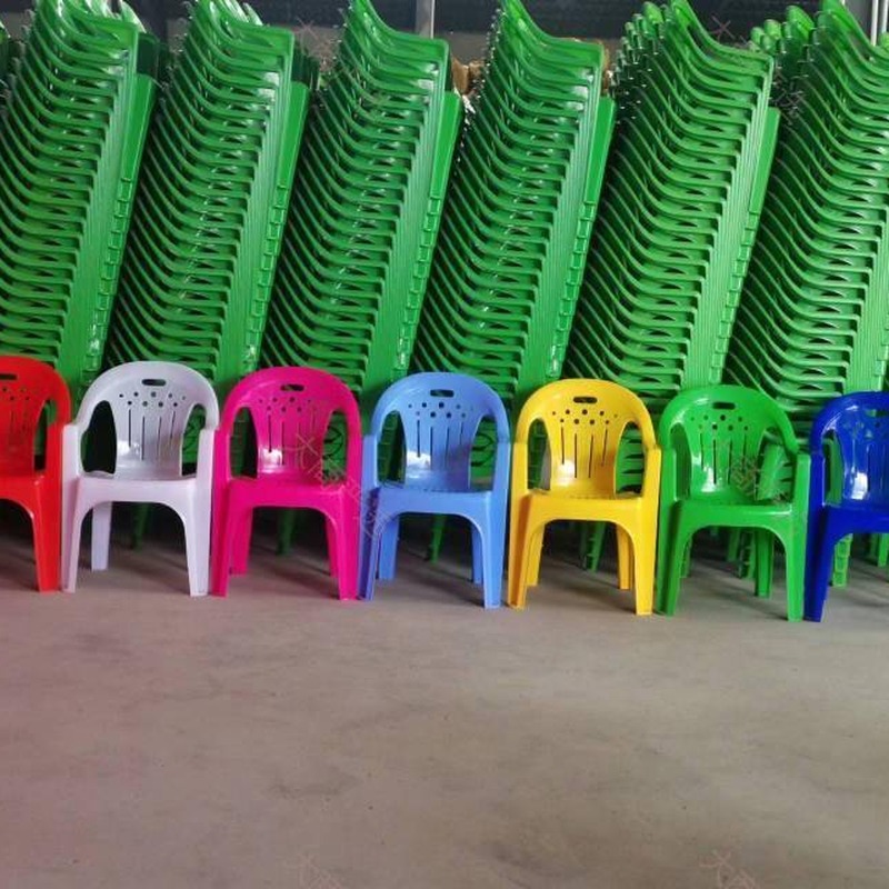 Silla de Plástico PP Silla con Listones Silla con Malla Silla Cuadrada Silla sin Brazos Multicolor	