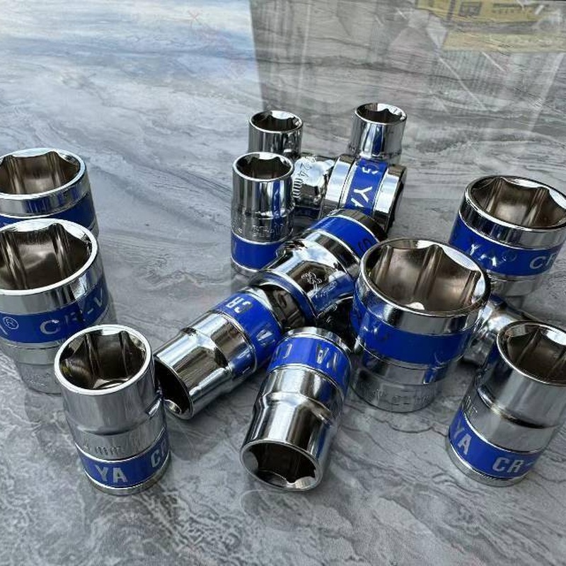 Taiwan SHUANG YA Chrome Vanadium Steel Socket Series 1/2 Inch Hex Socket Multi-Spec 32-Piece Socket Set Kit CR-V Steel Forged	