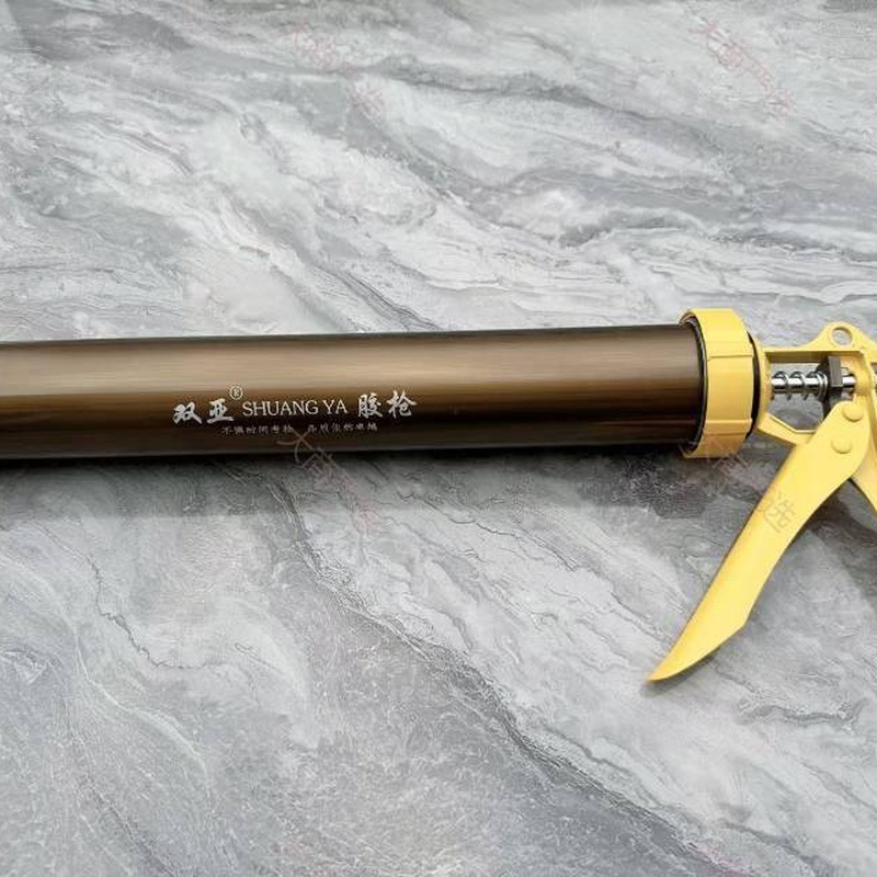 Taiwan SHUANG YA Caulking Gun Half-Effort Type Aluminum Alloy Barrel Silicone Sealant Gun Glue Gun Industrial Grade	