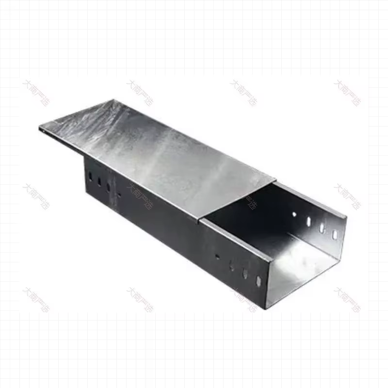 Hot-Dip Galvanized Trough Cable Tray with Internal Bracing	