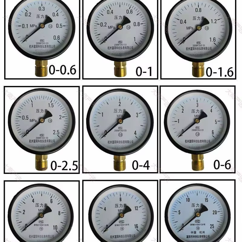 Industrial Pressure Gauge & Vacuum Gauge (Radial Mount)