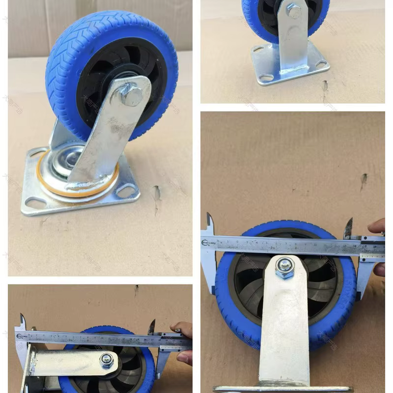 Industrial Blue Rubber Caster Wheel