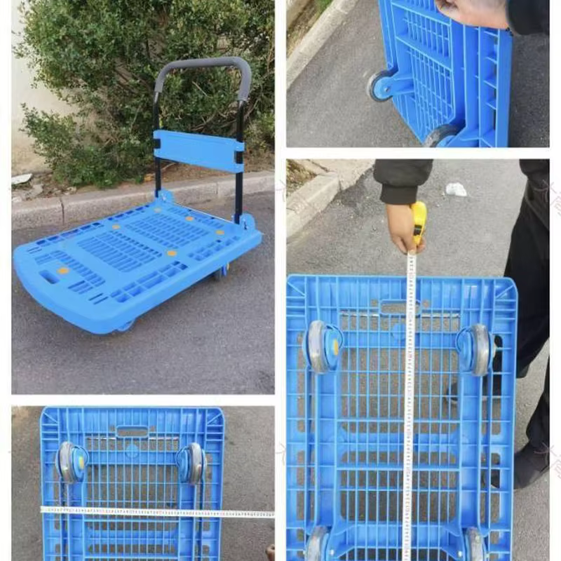 Plastic Platform Trolley, 60cm Width × 90cm Length