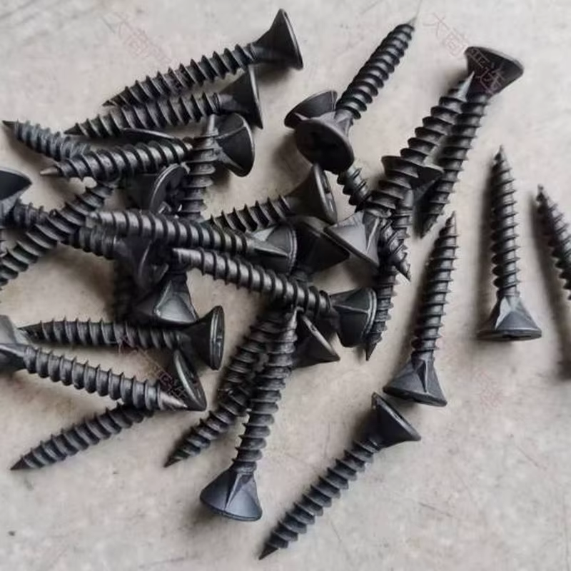 Black, white self tapping thread