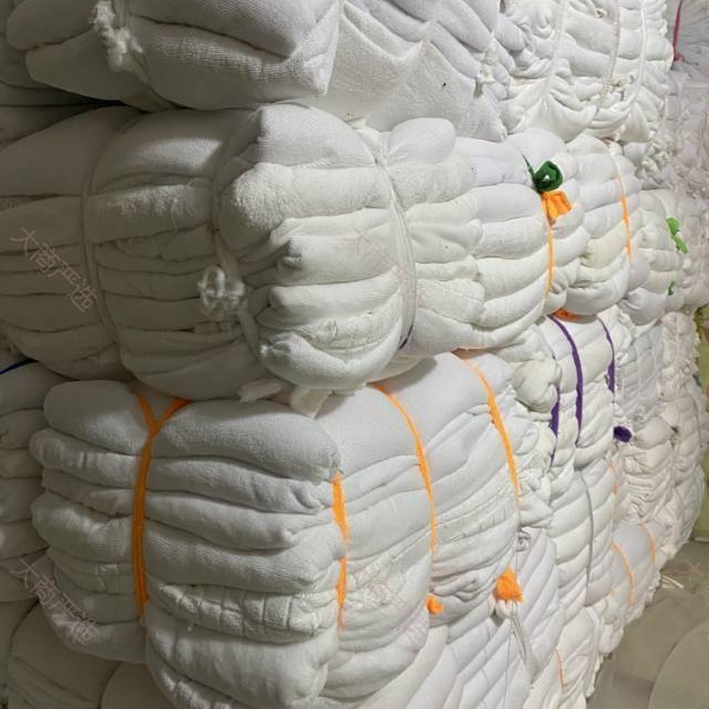 Trapos Industriales de Toalla de Algodón Blanco para Limpieza, Empacado en Paca Comprimida	