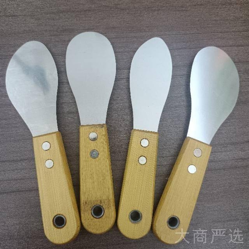 Juego de Llanas de Acero Inoxidable con Mango de Madera QIAOBANGSHOU	