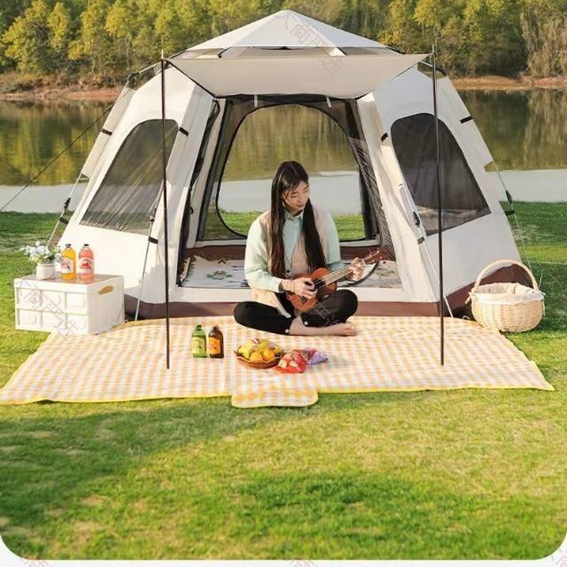 Outdoor Tent Double Person Camping Tent Rainproof Sun-proof Portable Tent Polyester Fabric OEM/ODM	